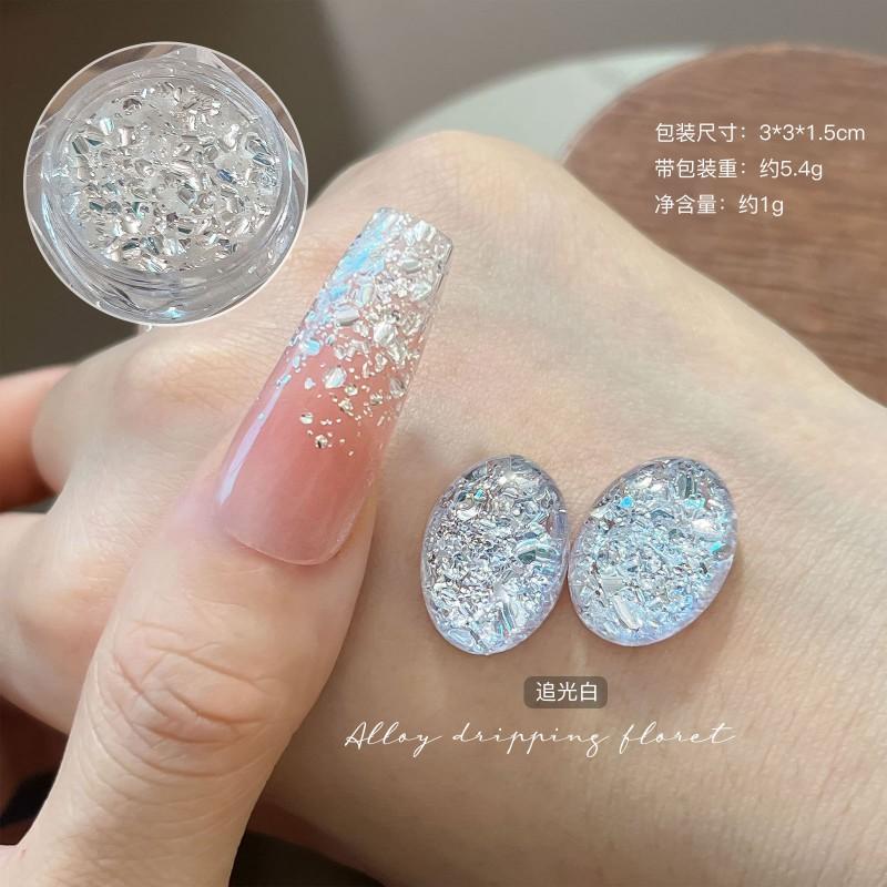 Glitter Nail Art Sequins Box Set High Shine Iridescent DIY Decorations
