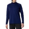 Breath Thermo High Neck Training Long and Blue 32MAA544 Shirt, Sleeve, Moisture-Wicking Heat-Generating, Men's, Depth, XL,