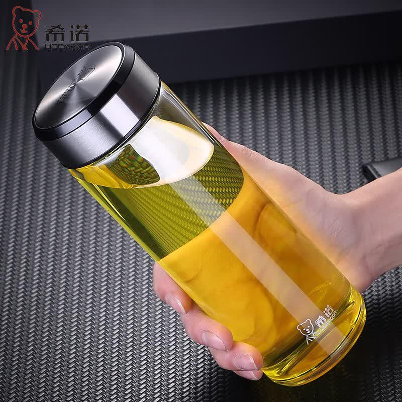 Heenoor XN-6052 Single-Layer Glass Tea Cup with Lid
