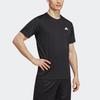 Adidas Tennis Fab Tee With Solid Color Logo Men Tops Black HR8727