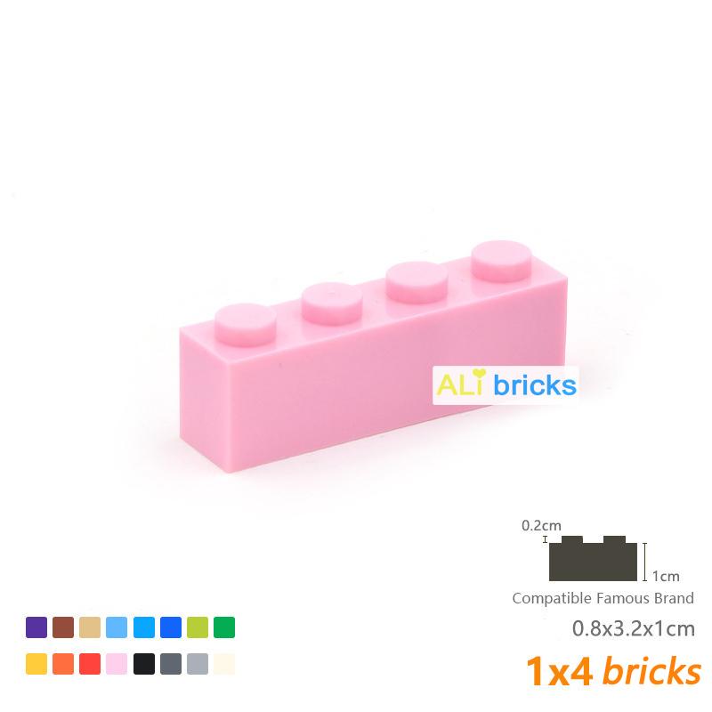 200 шт. DIY Толстые Фигурки Кирпичики 1x4 Точки Строительный Блок Образовательный Классический Кирпичик Совместимый Leduo 3010 Пластиковые Игрушки Для Детей