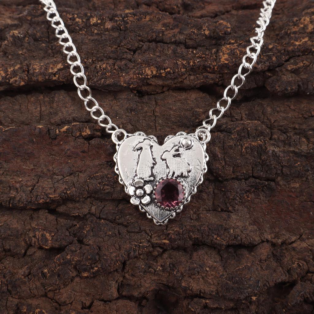 Ювелирные изделия из драгоценного камня родолит, серебряный кулон ручной работы, кулон из цельного серебра 925 пробы для подарка матери