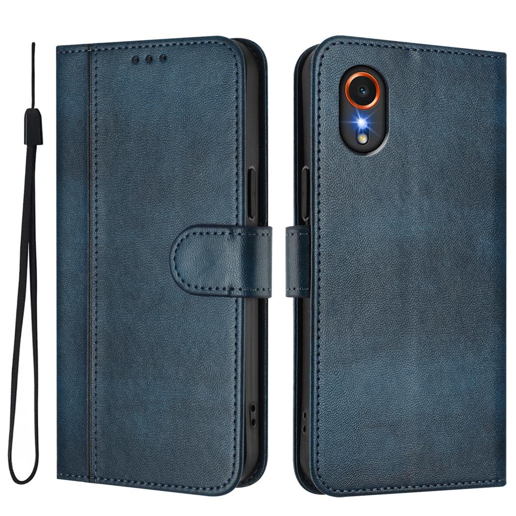 Чехлы для Samsung Galaxy Xcover7 Чехол-кошелек с подставкой из кожи с ретро-текстурой для телефона со шнурком