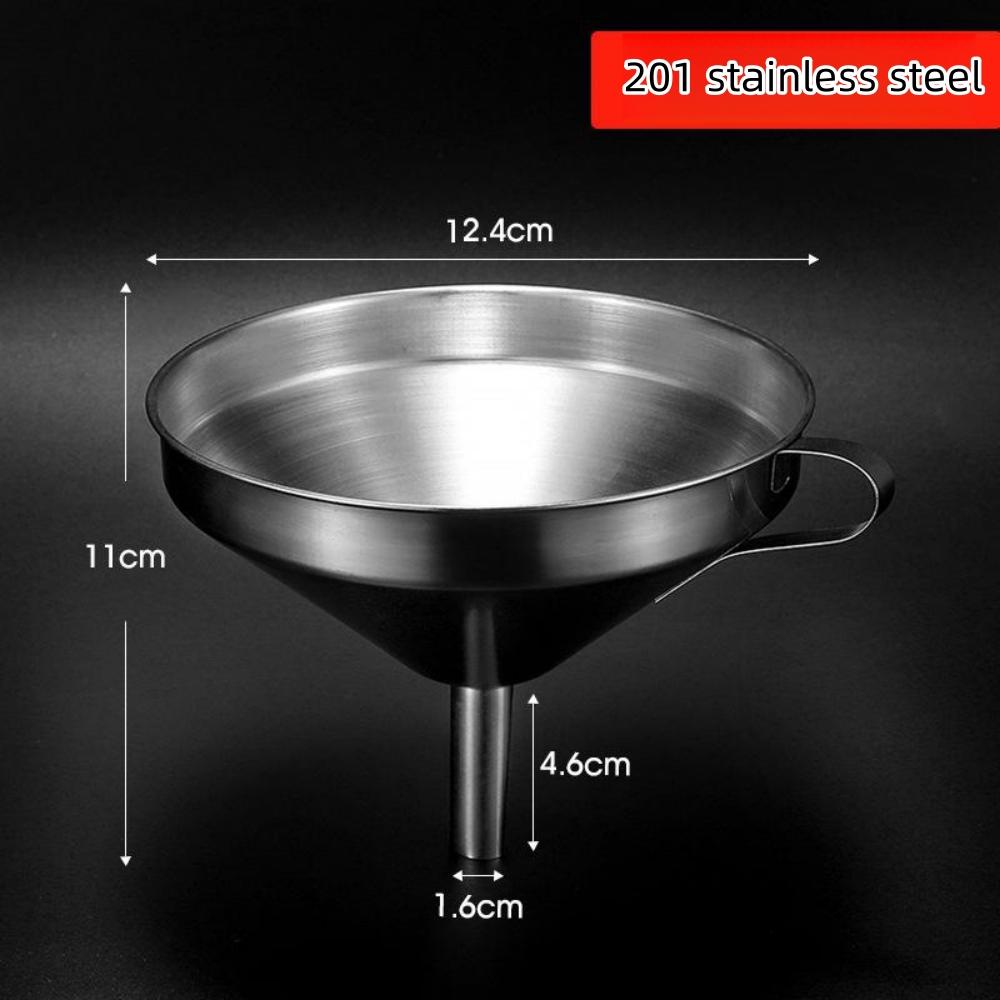 Stainless Steel Kitchen Funnel with Detachable Filter for Transporting Liquids& Fluid