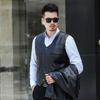 New Men's Loose Leather Vest Korean Slim Horse Clip Sleeveless Casual
