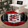 1PC round rug Fc Crest Design Printed Round Area Rug ,Rug For Home Office, Round Chair Rug, Decorative Carpet Fan gifts Christmas gift
