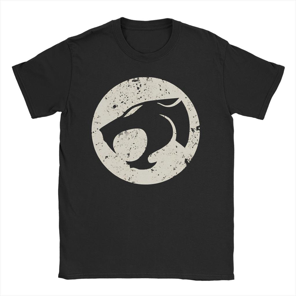Logo Cartoon 80s Anime Lion Cool Men T Shirts Thundercats Funny Tees Short Sleeve Crew Neck TShirts Cotton 4XL 5XL Clothes