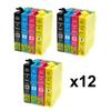 Kit of 12 Compatible Epson 18 XL Cartridges for XP 322 XP 323 XP 325 XP 402