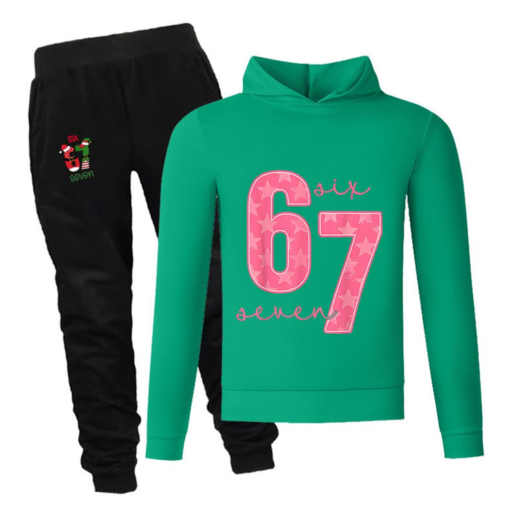 Детский пуловер с длинным рукавом свободного кроя с принтом в виде букв, комплект