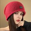 Korean High End Plush Cold Hat for Women In Autumn and Winter Big Head Circumference Retro Pile Hat Showing Face Small Warm Hat