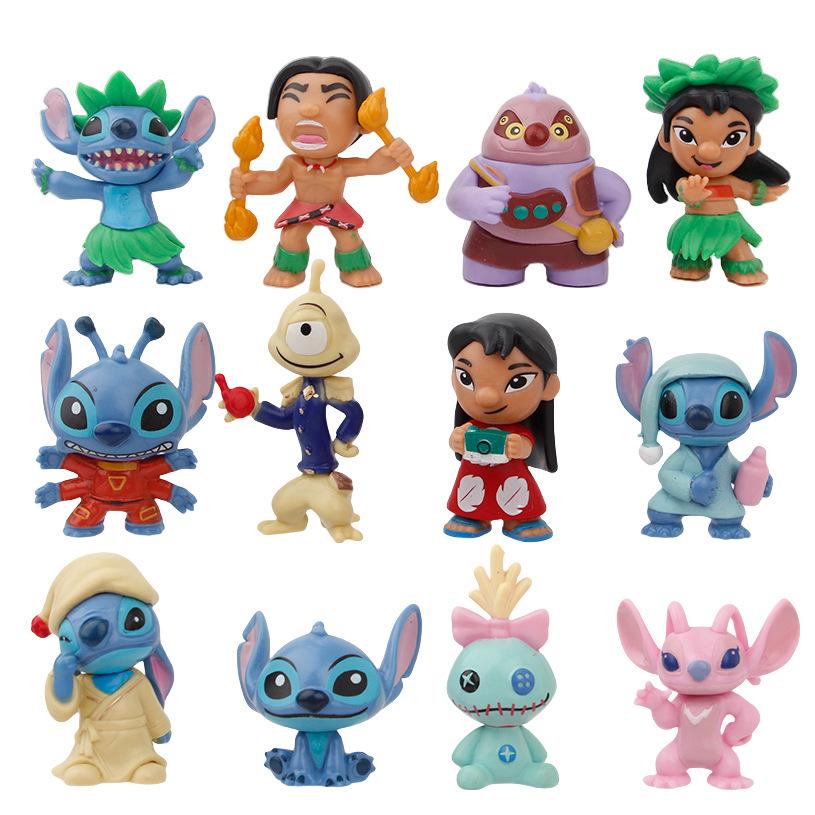 Anime Cartoon Keychain: Stitch Figure from Lilo & Stitch - Cake Ornament & Gashapon