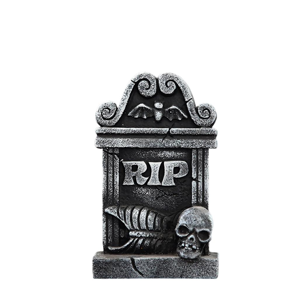 Halloween Tombstones Ghost Festival SkeletonTombstone Resin Ornaments Home Desktop Horror Atmosphere Decoration Props