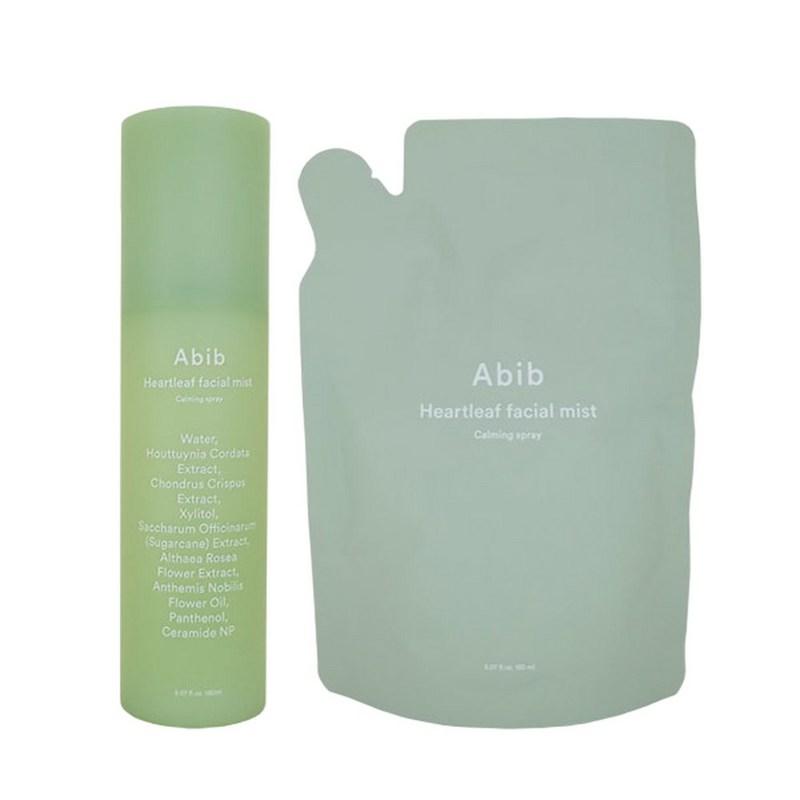 Abib Houttuynia Cordata Facial Mist Calming Spray 150ml + (Refill), 1 pcs
