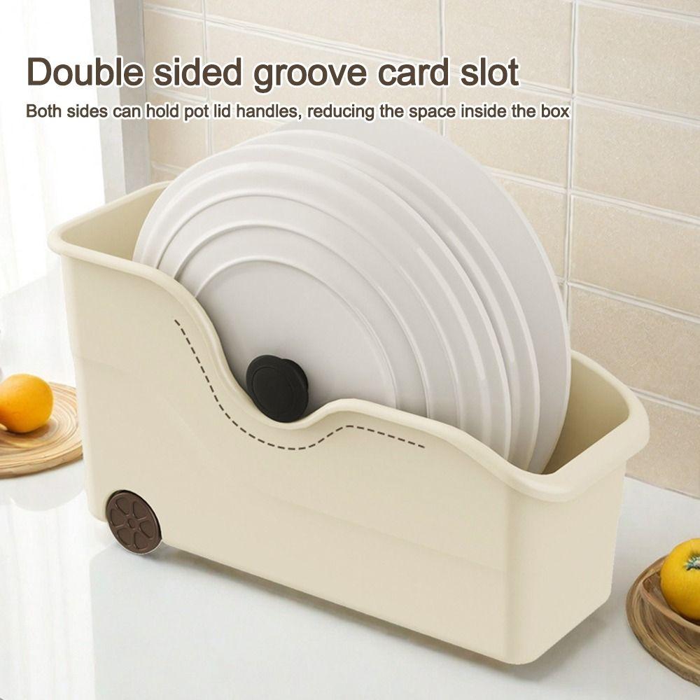 С Колесами Ящик для Хранения Разного Пластиковый Органайзер для Кухонного Шкафа