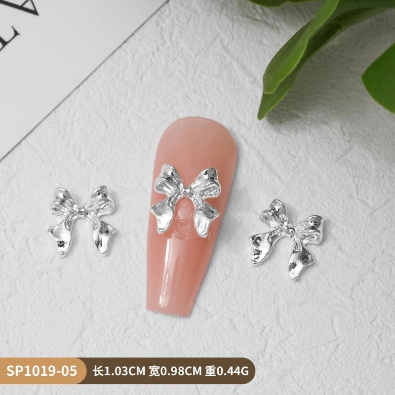 Металлические шипы для нейл-арта 3D Металлические украшения для нейл-арта Лента Бантик Шармы для ногтей для украшения нейл-арта Аксессуары для ногтей