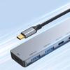 USB-C разветвитель 2x USB-C, 2x USB-A порта, скорость передачи 10 Гбит/с, зарядка PD100 Вт, алюминиевый хаб для устройств