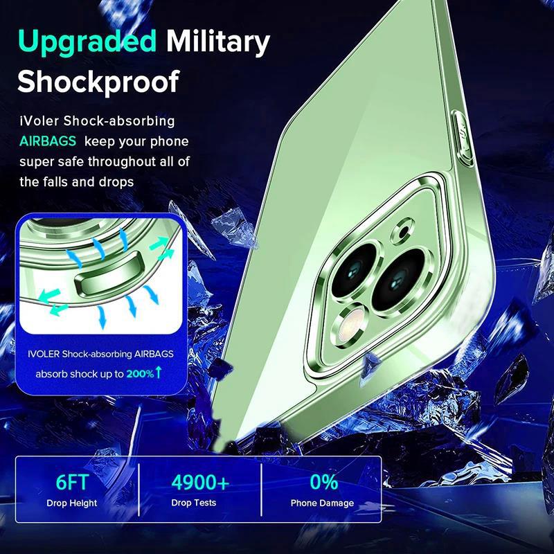 Противоударный Прозрачный Мягкий Силиконовый ТПУ Чехол Для iPhone 15 14 13 12 11 Pro Max 16 Plus Mini 17 Air Полный Задний Чехол Оболочка Fundas