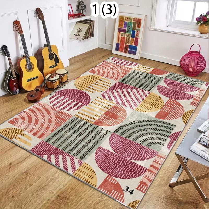 1 Soft Non Slip Floor Mat with Stylish Abstract Lines Suitable for Home Decorating Carpets in Living Rooms and Kitchen Corridors