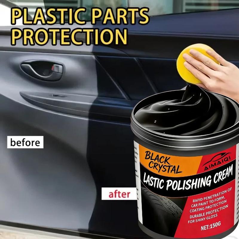Auto Plastic Refreshing Polish - High Gloss Restoring Agent for Car Bumpers, Wheel Arches, Interior Trim, Fade-Proof & Durable S