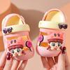 Сандалии для девочек, детские летние тапочки со съемной мягкой подошвой для дома, нескользящие, с рисунком для мальчиков