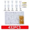 380PCS Car Wiring Terminals & Connectors Set - 2.8 Blade Spring with Boxed Copper and Plastic Parts