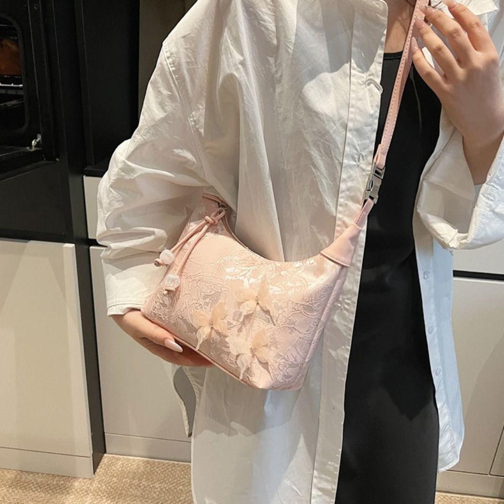 Flower Pattern Chinese Style Crossbody Bag Cheongsam Accessories Cheongsam Bag  Banquet