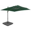 Parasol - vidaXL - Green - Aluminium - UV-resistant Cover - Portable Base
