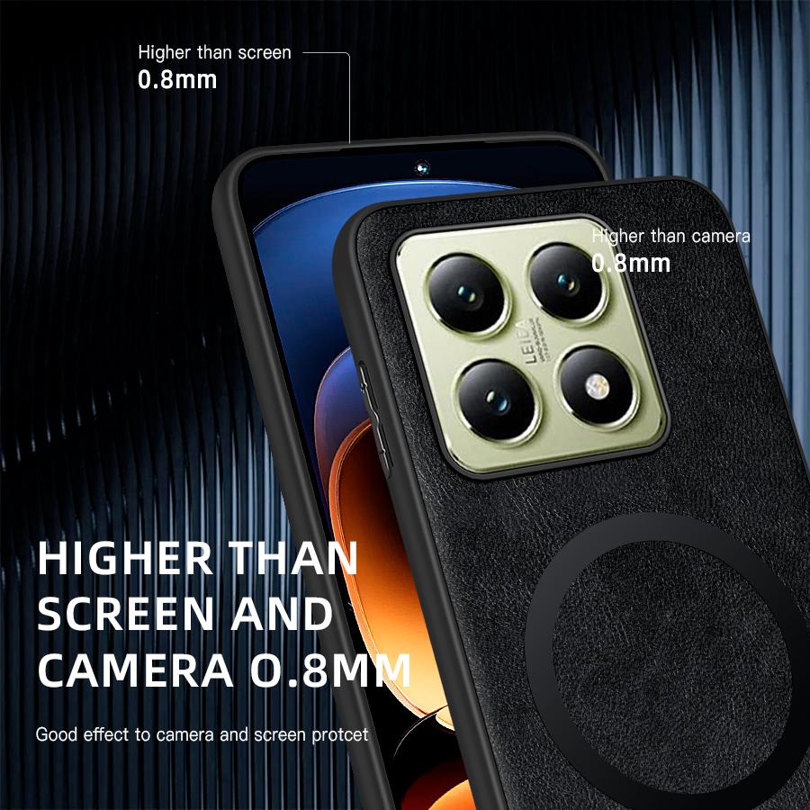 Магнитный Беспроводной Зарядный Кожаный Чехол для Motorola Signature Edge 70 Ultra 60 Pro Fusion G86/06 Power для Magsafe Чехол для Телефона