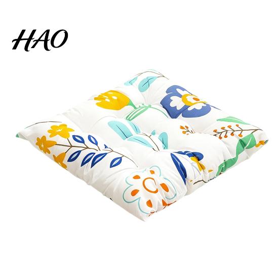 Comfortable Cushion for Tatami Mats Square Chair with Ties, Ultra Soft Seat Pad, Animal Flower Pads Kitchen Chairs Pattern, 15.75" x Dining