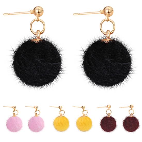 Женские зимние украшения Pom Ball Drop Подвеска Серьги-гвоздики с подвесками