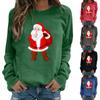 Chirstmas Print Crewneck Sweatshirt Women Fall And Winter Long Sleeve Loose Casual Tee Tops Female Pullover Oversized