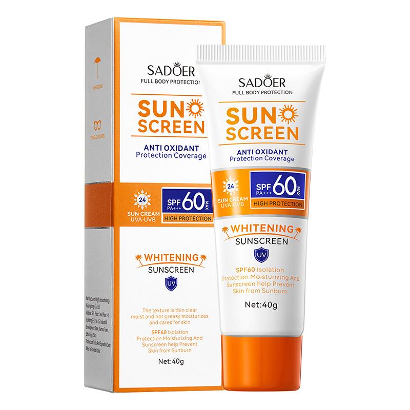 SPF60 + Солнцезащитный крем 40 г SADOER Isolation UV Protection Солнцезащитный крем