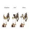 Retro-style Animal Doorbell Metal Copper Bell Wind Chimes Hanging Wall Horse Elephant Owl Shape Wind Bells Hanging Decorations