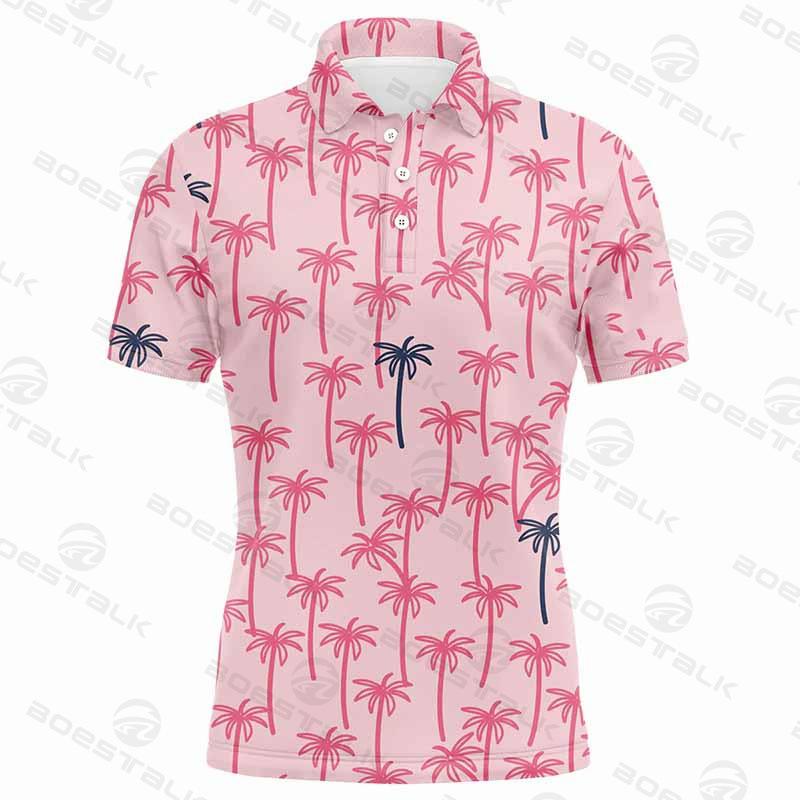 Men's short-sleeved golf jersey casual elastic breathable sportswear fashion T-shirt summer