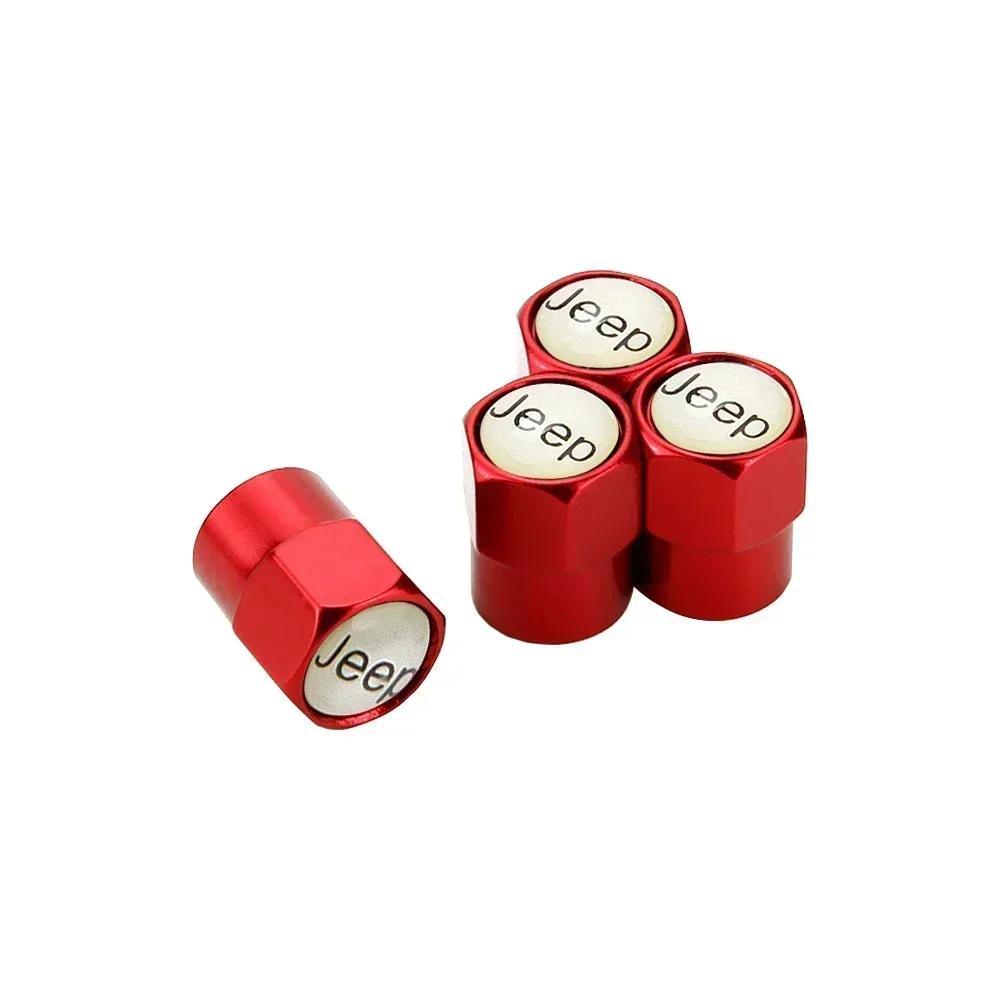 For Jeep Alloy Dust-Proof Car Wheel Valve Stem Caps for Jeep Grand Cherokee Commander Wrangler Jk TJ JL Liberty Patriot Compa