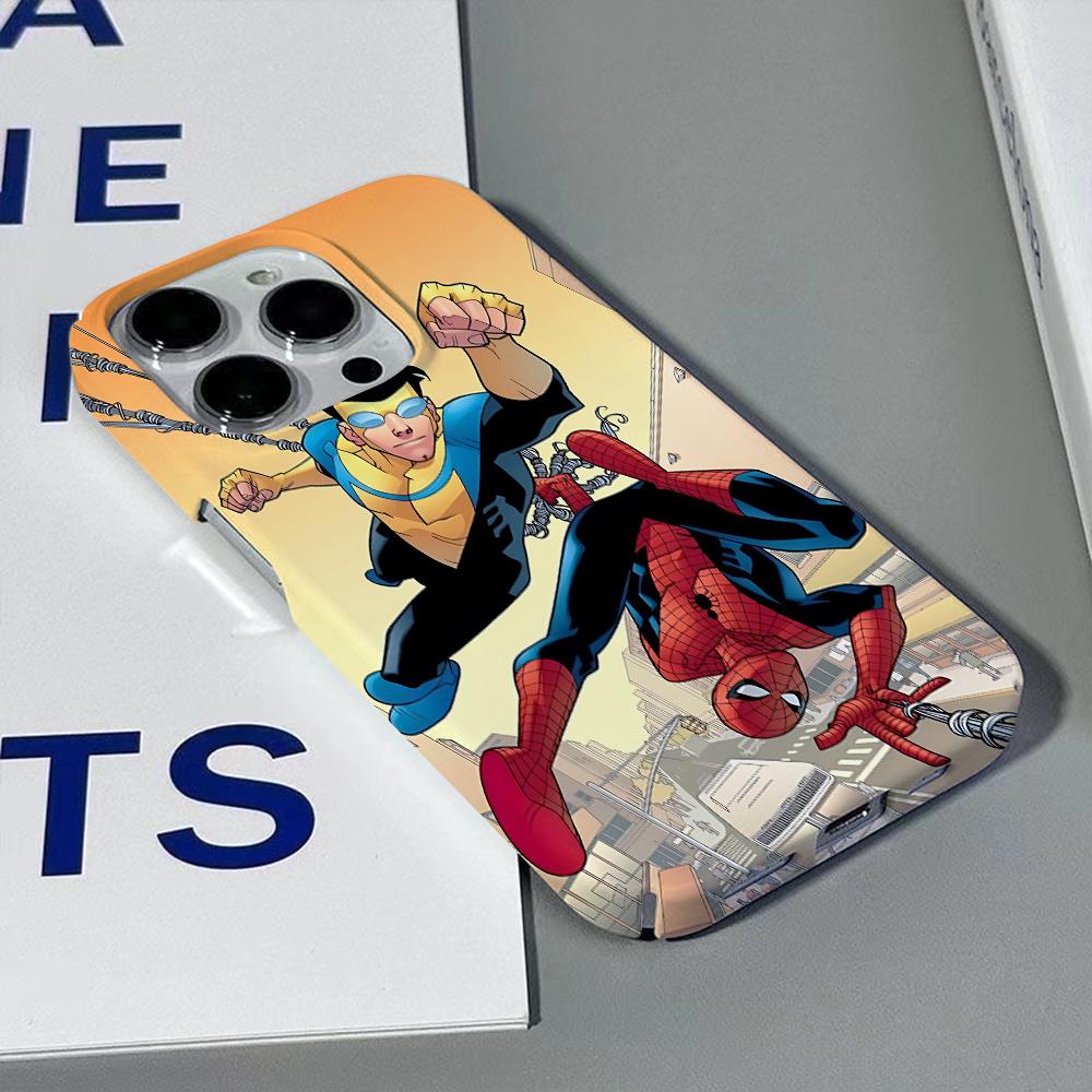 I-Invincible-Cartoon Phone Case for iPhone 16 15 14 13 12 11 Pro Max X XS XR XSMax 7 8 Plus Glossy Film Hard PC Cover