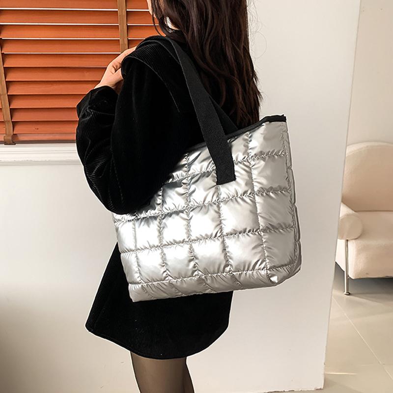 Women Handbags Space Cotton-Padded Female Down Bags Shoulder Crossbody Bags Quality Female Tote Luxury Bag Trend