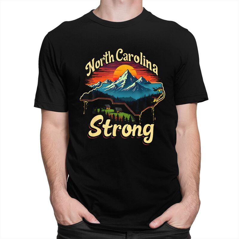 Мужская футболка North Carolina Strong 100% Хлопок Модный Летний Стиль Короткий Рукав Свободный Крой Одежда Подарок