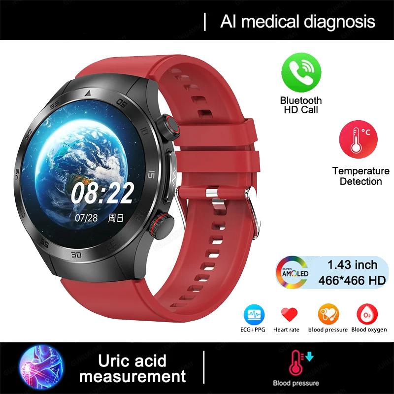 Bluetooth Call ECG+PPG New Smart Watch Mens Health Watch Heart Rate Watches IP68 Waterproof Fitness Tracker Smartwatch