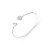 Hot-selling jewelry full diamond heart-shaped love bracelet, adjustable opening bracelet, double peach heart spot