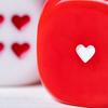 2pcs Acrylic 6 Sided Round Corner Heart-shaped Dice Board Games Creative Heart Dices Bar Party Family Entertainment Supply 25mm