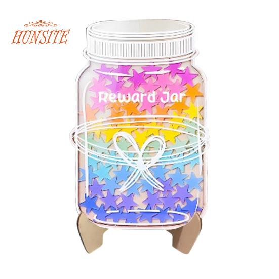 Магнитная банка для наград со звездами, красочные жетоны, инструмент управления классом
