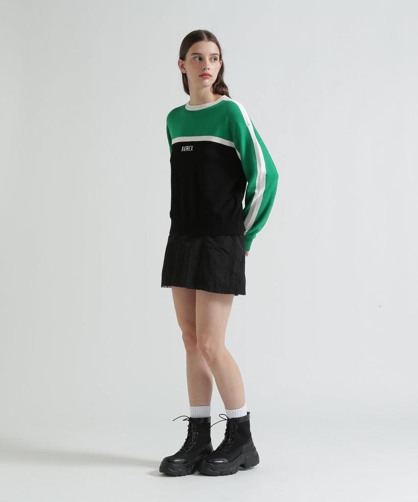 AVIREX MULTI-TONE KNIT PULLOVER women's F 010 black 783-6140601