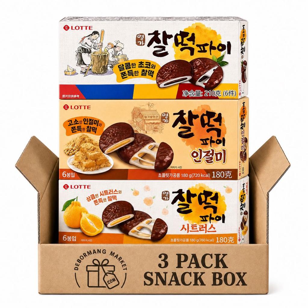 Рисовый пирог Lotte 3 вкуса 3 упаковки