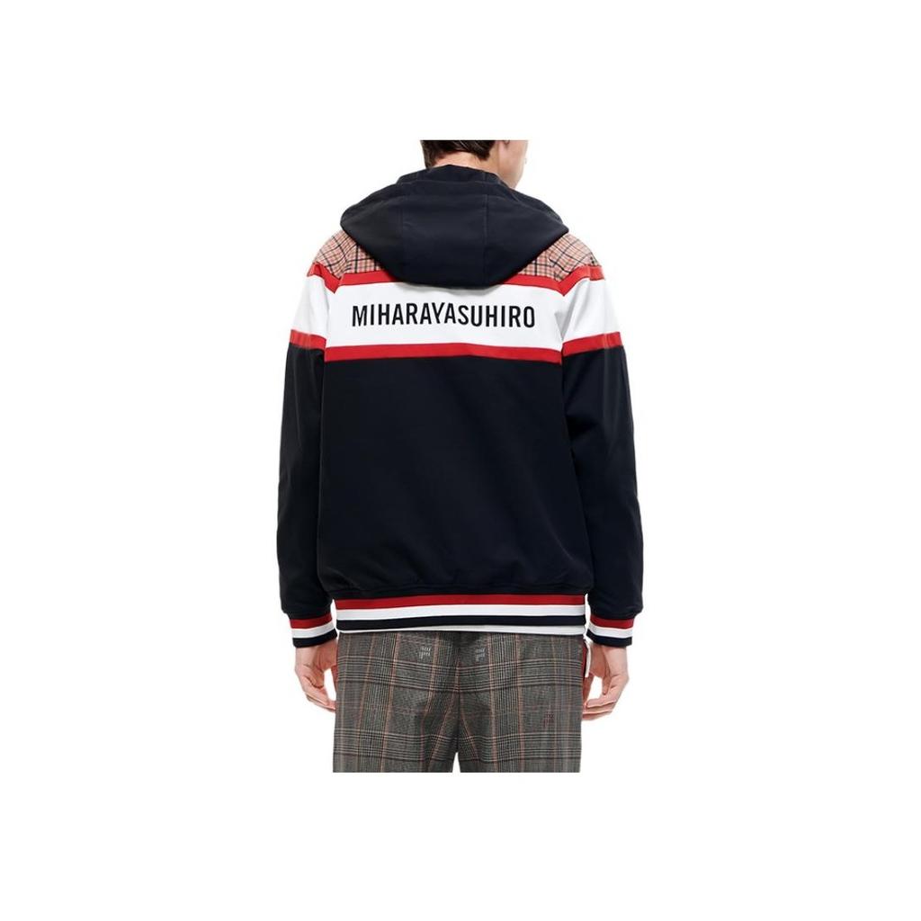 Fila Mihara Yasuhiro Куртка мужская тканая с капюшоном, колор-блок, с принтом логотипа, черная F11M213702F-BK