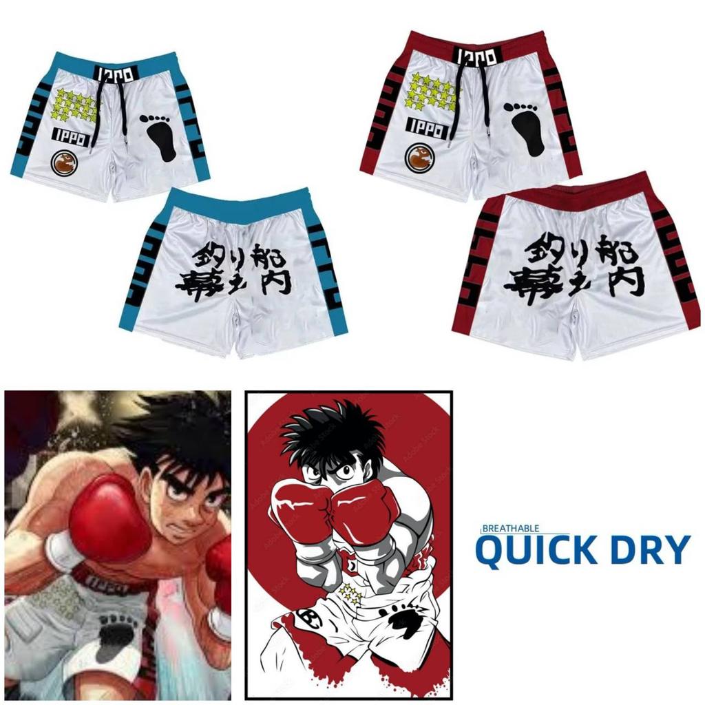 Ippo Shorts Pants Boxing Muay Thai Kickboxing Training Japan Cartoon Anime Animation 3D Print Gym Sport Workout Fitness Cosplay Elastic Waist
