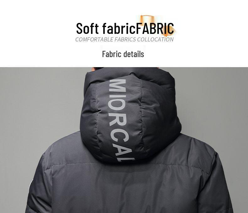 Мужской и женский пуховик средней длины с градиентной расцветкой 2025 года - Толстое, теплое и стройнящее зимнее пальто для пар