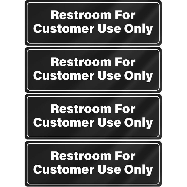 Private Sign Acrylic 9 x 3 Inches Self-Adhesive Waterproof Plastic Door Wall Sign for Business Office 4 Pack