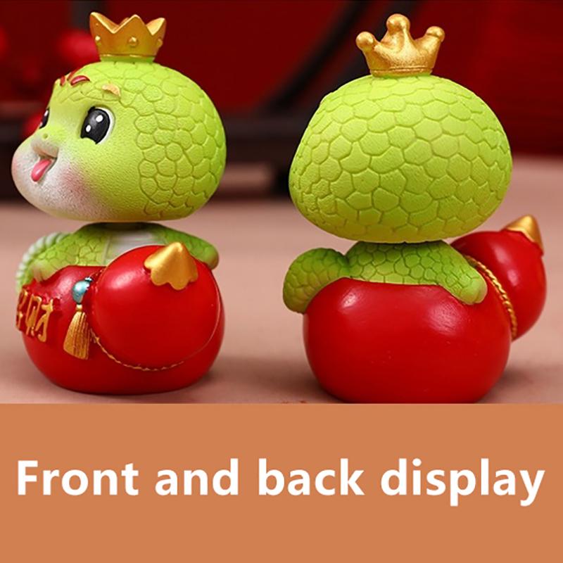 2025 год Змеи Украшение Мультфильм Счастливая Змея Фигурка Микро Пейзаж Автомобиль Интерьер Домашний Рабочий Стол Украшение