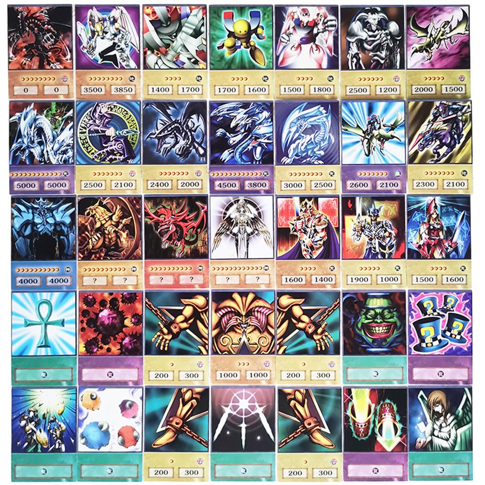 Yu-Gi-Oh Карточки в стиле аниме Голубоглазый Белый Дракон Темный Маг Exodia Obelisk Slifer Ra Yugioh DM Классический Прокси DIY Карточка Подарок для Детей